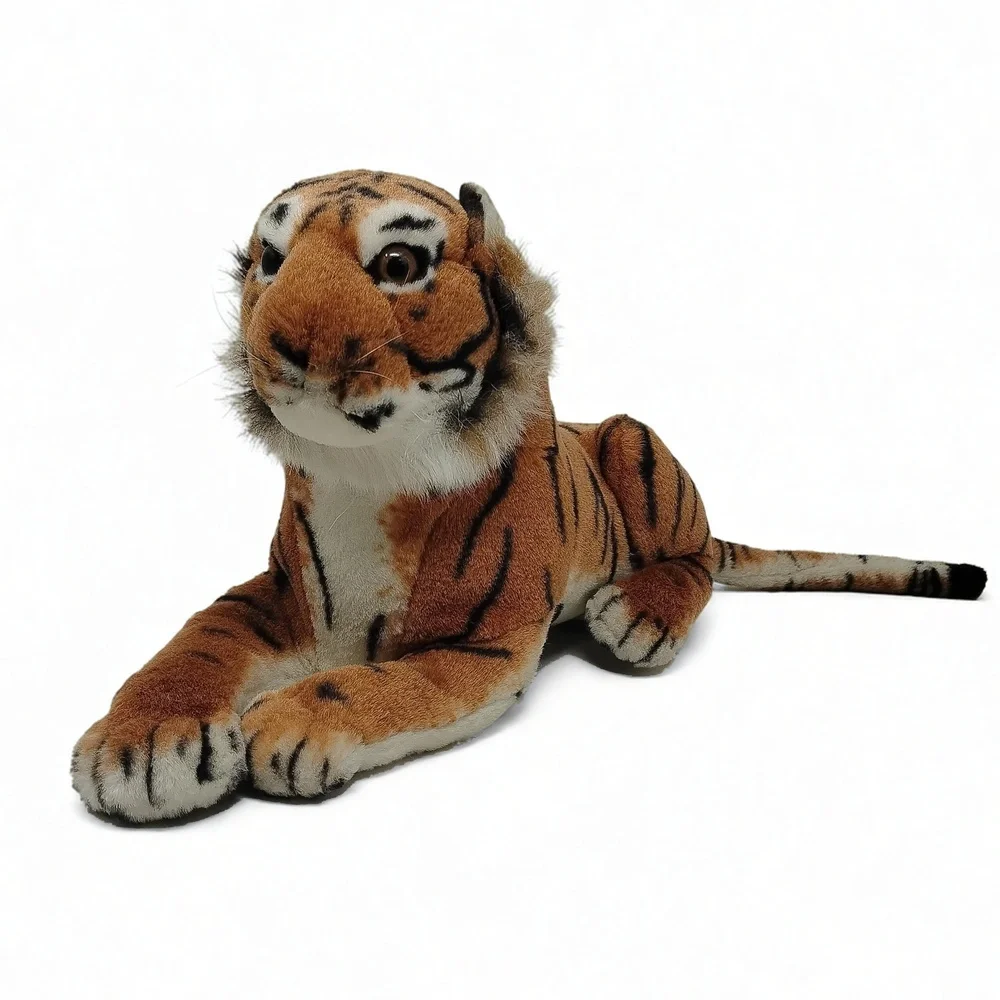 Realistic Tiger Plush 20 Inch Large Stuffed Animal Jungle Wildlife Toy Decor